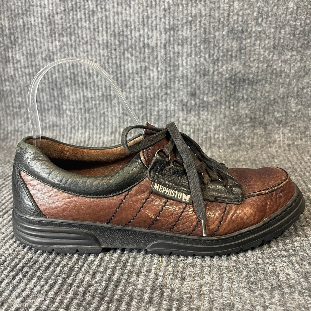 Mephisto Air Relax Trampolins Walking Comfort Shoes Mens 8 Brown Black Leather
